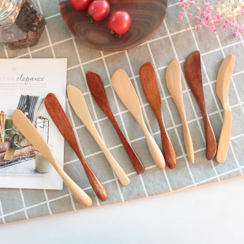 Wooden Butter Knife Condiment Knife Peanut Butter Spreader Sandwich Cream Spreader