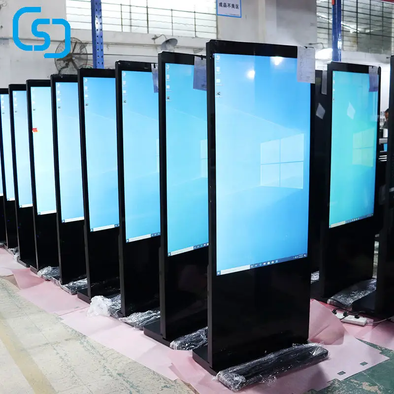 55 Inch Floor Stand Display Digital Signage,Totem, Kiosk Lcd Advertising Touch Screens Network Media Player With Wifi
