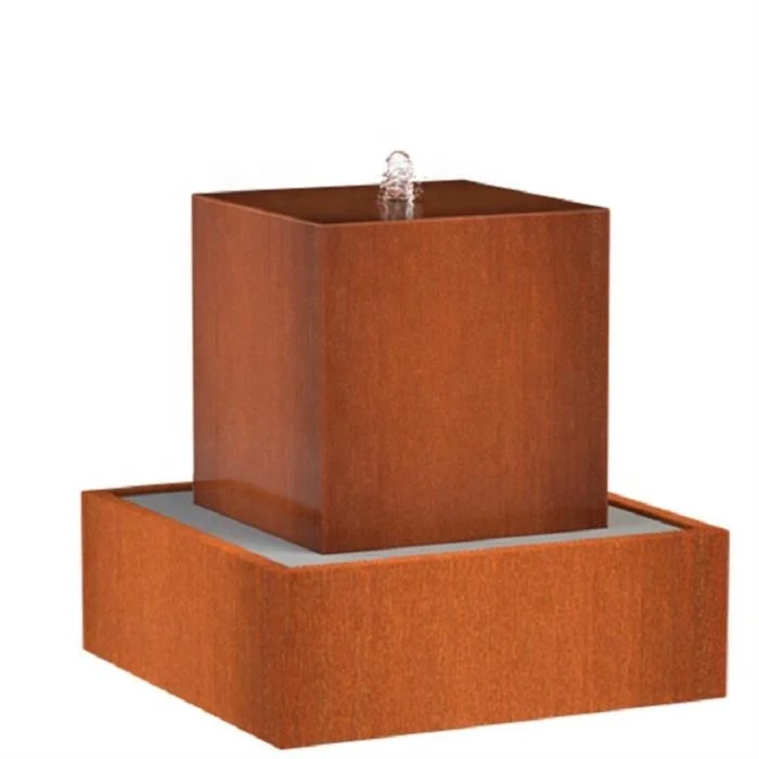 Modern Outdoor Garden Ornament Corten Metal Waterfall Water Fountain