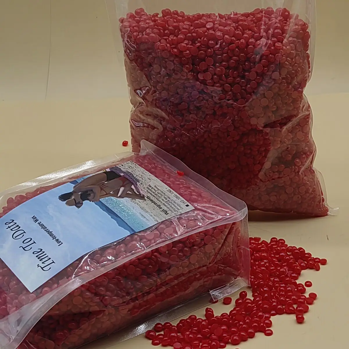 1kg 2.2LB Unscent Rosin-Free Strawberry Glitter Low Melting Point Body Wax Viscosity Free Paper Hypoallergenic Wax