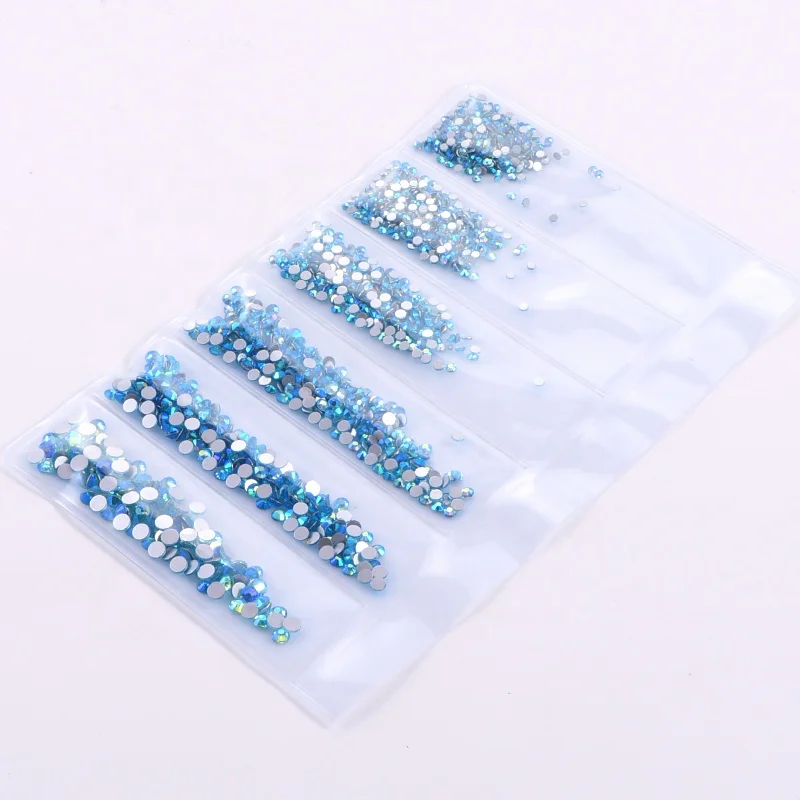 Factory Wholesale 6 Small Bags Packing Non Hotfix Crystal Strass Rhinestone for Wedding Dress