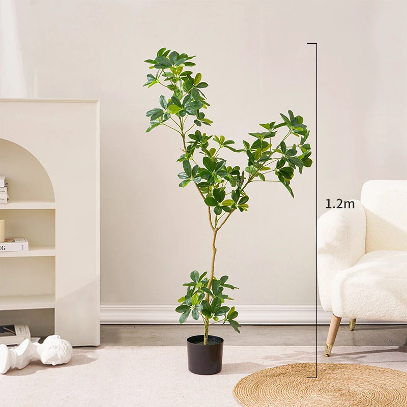 Evergreen Plant Duck Foot Wood Fake Plant Pot Large Indoor Living Room Decoration Landing Landscaping Pieces Tree -149