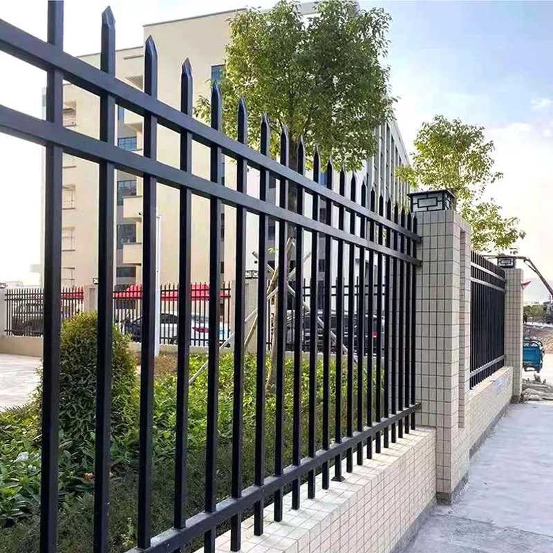 Wholesale Galvanized Steel Metal Iron Garden Fence Outdoor PVC Coated Driveway Gate Villa Swing Gates