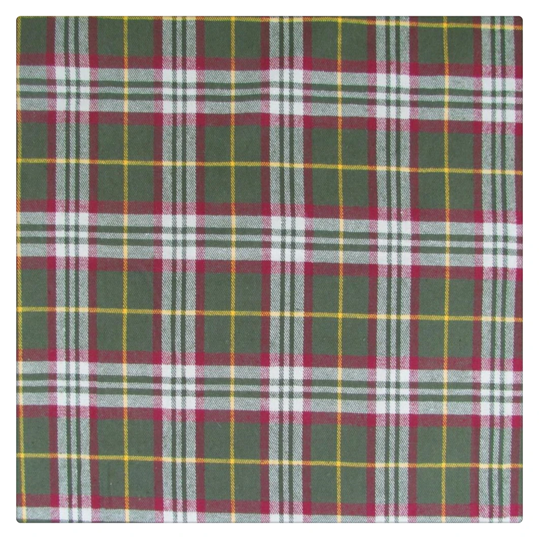 21s 120gsm  180gsm 100% cotton yarn dyed flannel supplier yarn dyed fabric plaid check yarn dyed fabric for garment