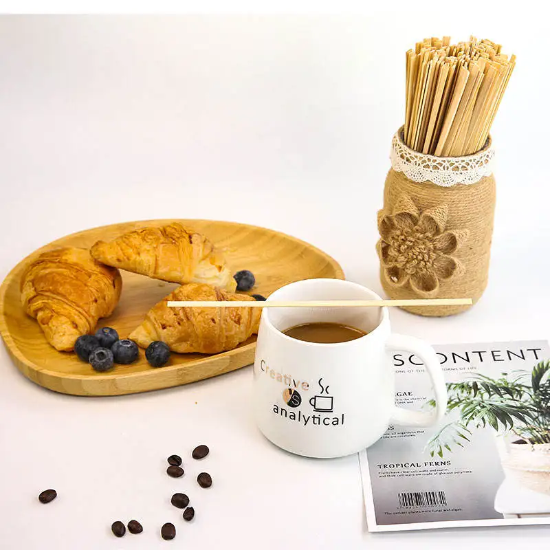 Wholesale High Quality Disposable Wood Stirrer Birch Wood Coffee Bamboo Coffee Stirrers