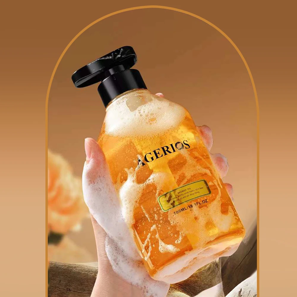 Premium Organic Agerios Bath Oil Moisturizing Skin for Sensitive and Dry Skin Wash Shower Gel Body Bath Oil