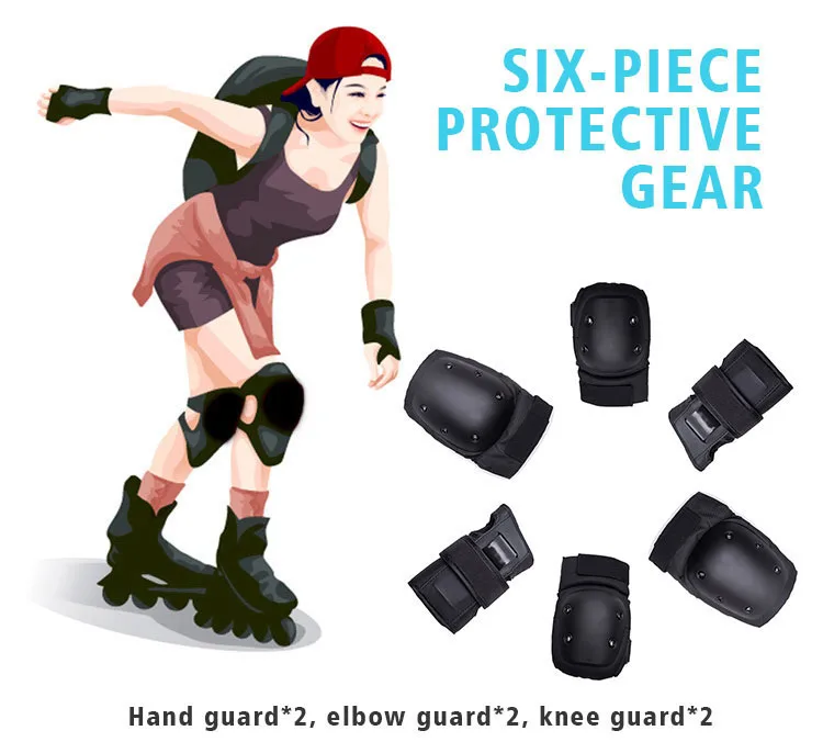 Knee Elbow Pads Wrist Guards 3 In 1 Protective Gear Sets for Skateboarding/Roller Skating/Cycling/Scooter