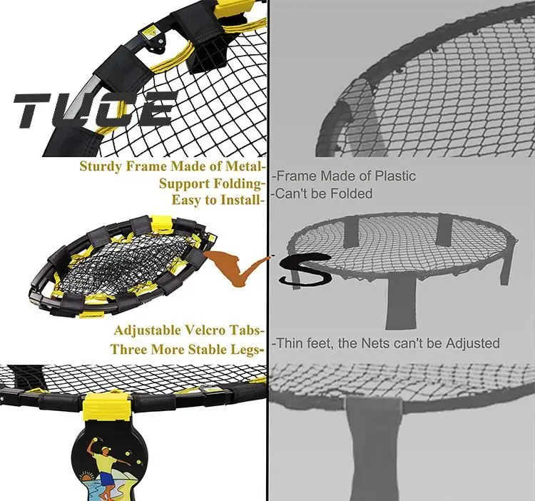 Indoor Outdoor Strikeball Beach Ball volleyball Game New Set with 3 Balls Roundnet Beach Lawn Sport Toys