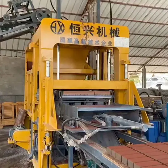 Morocco hollow block making machine fully automatic hydraulic concrete paver machine 8 inch block business