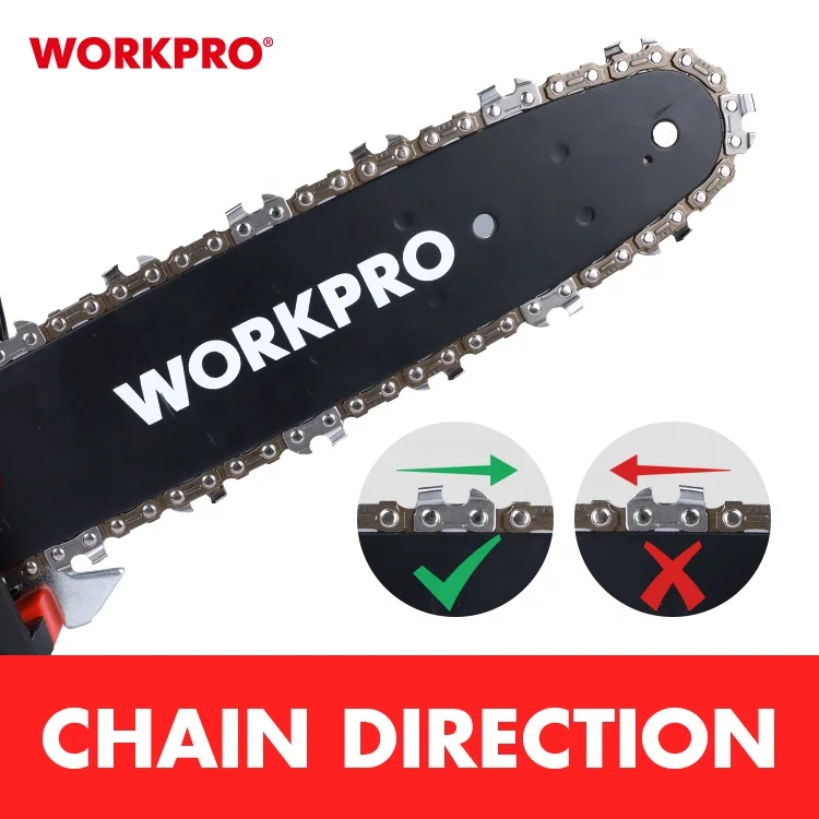 WORKPRO 20 В 10 дюймов бесщеточная цепная пила инструмент для резки древесины беспроводная бензопила