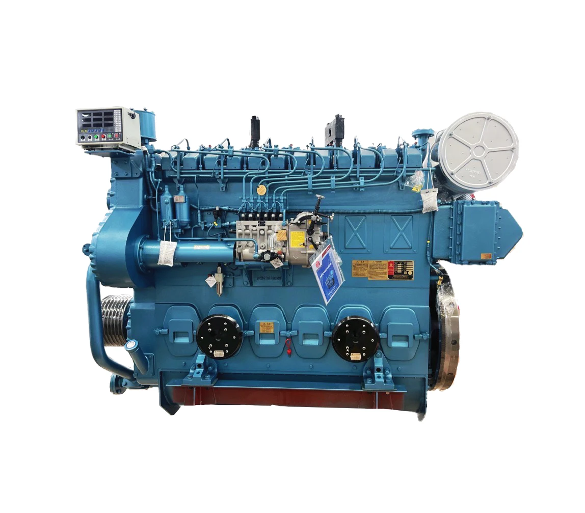 high performance 1000rpm water cooled motor engine Weichai CW6200 series 6 cylinders XCW6200ZC-2 marine diesel engine for ship