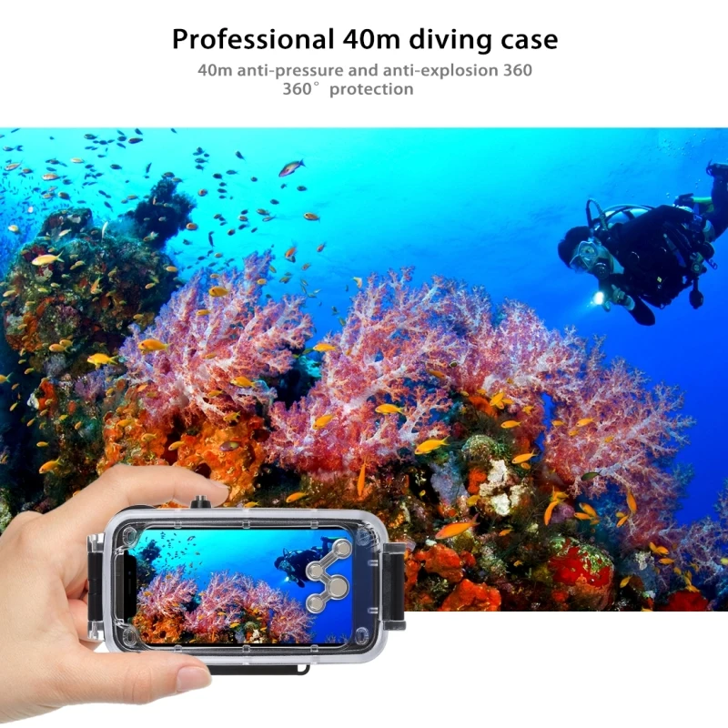 
Photo Video Taking Underwater phone case for iPhone XR waterproof case/40m/130ft Waterproof Diving Case 