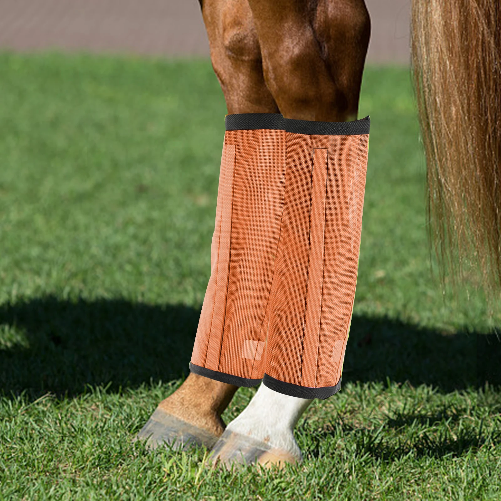 Fly Boots for Horses Set of 2 Breathable Plastic PVC equestrian boots horse leg protector standing leg wraps