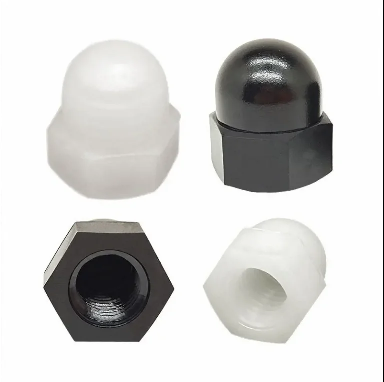 DIN1587 M3 M4 M5 M6 M8 M10 Black Nylon Cap Nuts Decorative Cover Semicircle Plastic Acorn Hex Cap Nut