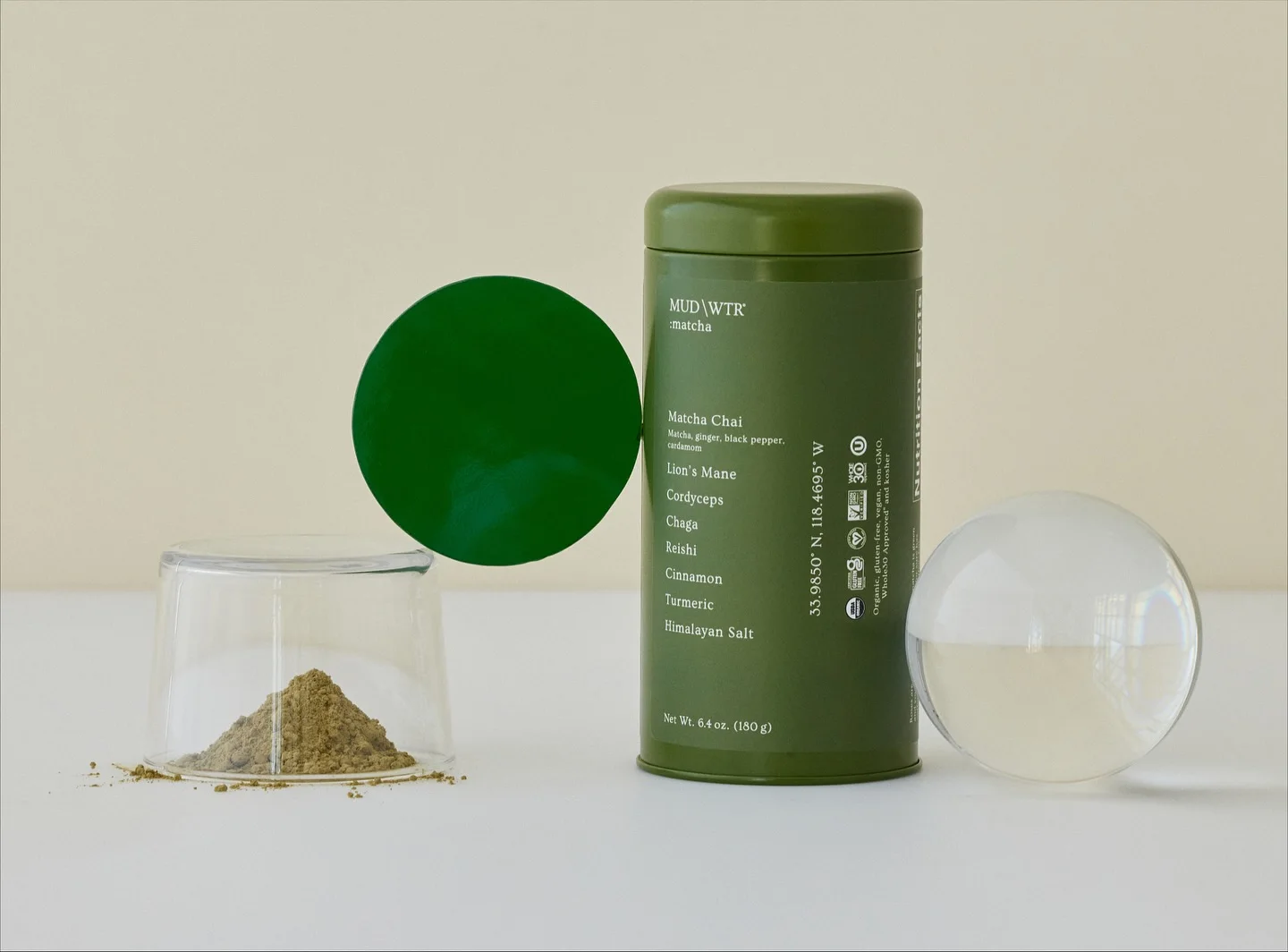 Mushroom coffee turmeric powder tin box packaging for supplements luxury tall chocolate cocao metal airtight tea tin can black