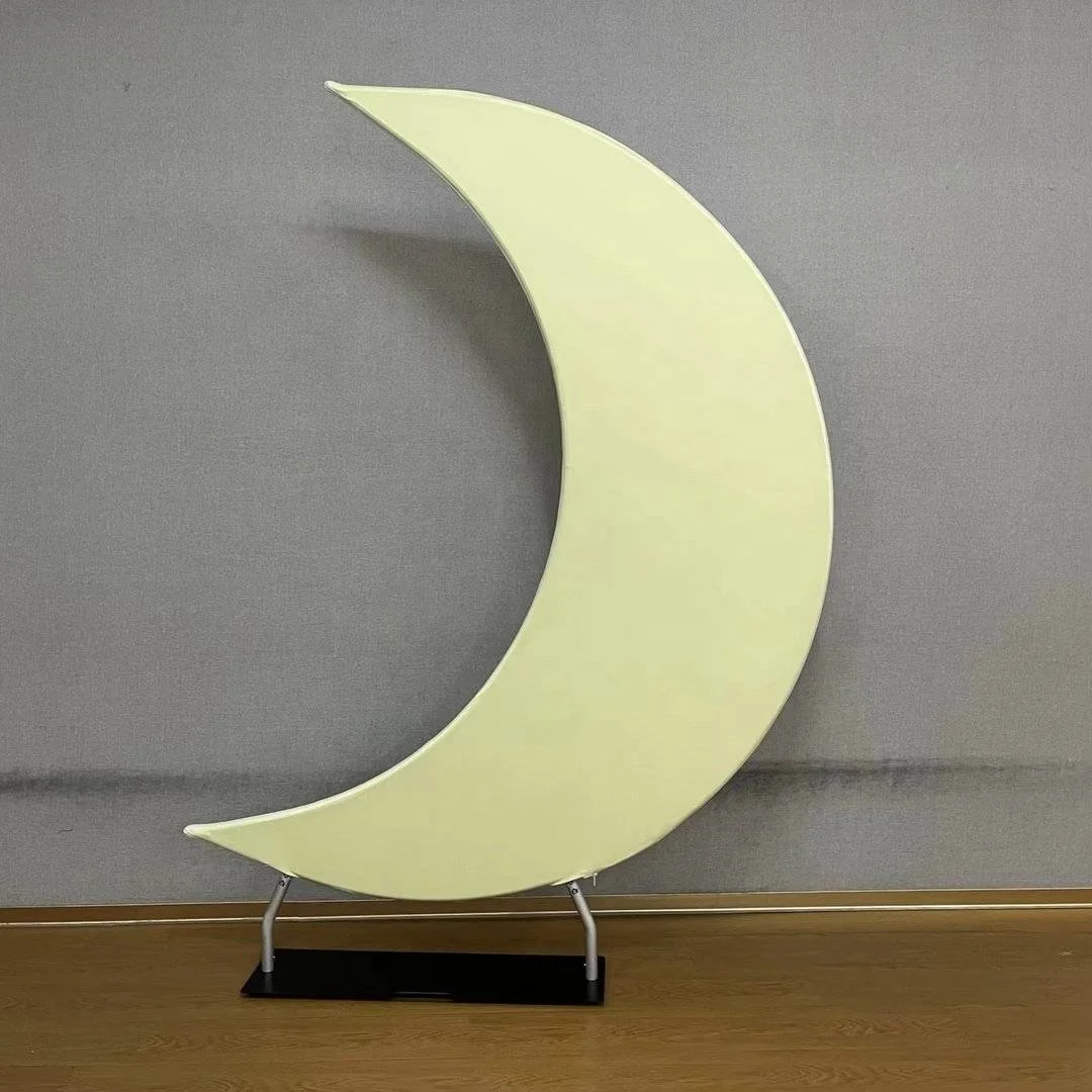 Hot Sale Portable Wedding Stage Decor Moon Arch Backdrop With Stand For Party