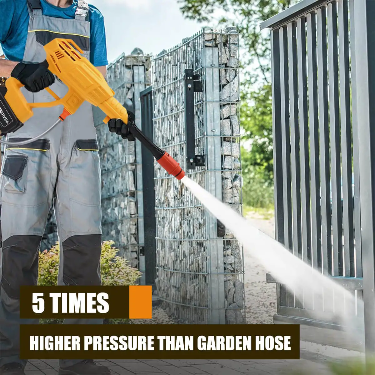 Multipurpose Portable High Pressure Washer Gun Electric Battery Powered Cordless Car Washer Machine Rechargeable