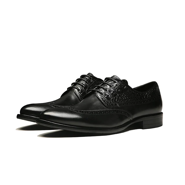 OEM ODM Latest Derby men leather shoes oxford formal shoes handmade pattern shoes men