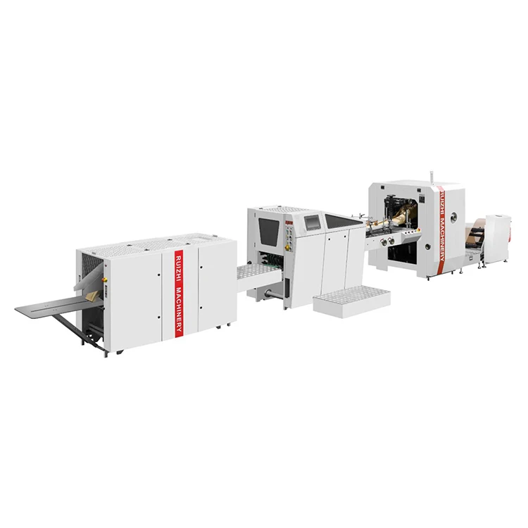 Sharp Double-folded Bottom RZJD-G350J Shopping Food Paper Bag Machine