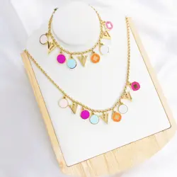 Ювелирные наборы из нержавеющей стали, металлические серьги, подвеска, цвет, подарок на день Святого Валентина, роскошные брендовые поставки, рынок США и Мексики