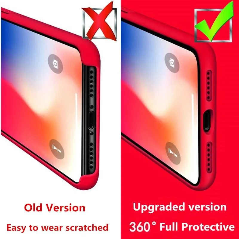 Liquid Silicone Case For iPhone 11 12 13 Pro Max Mini X XR XS MAX 7 8 PLUS SE For IPhone 13 Cover Full Protector Funda Coque