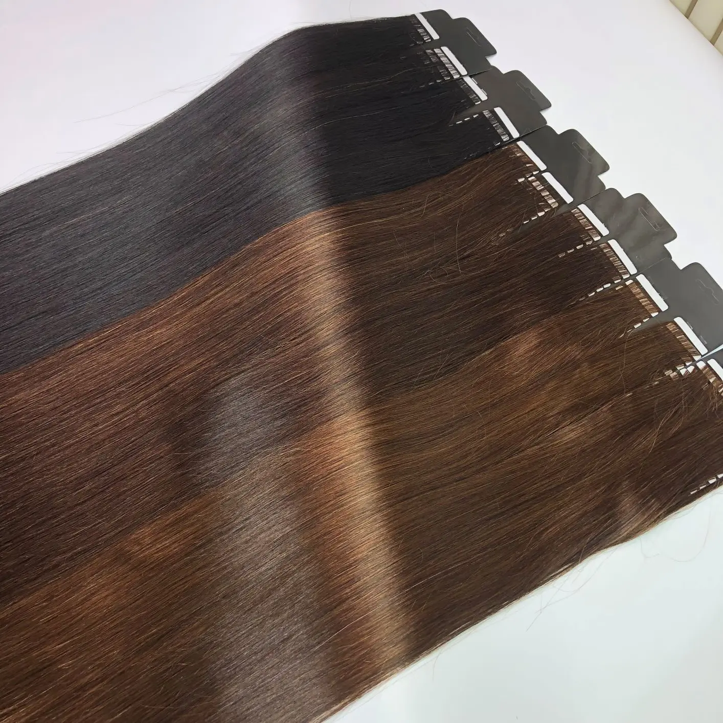 12a russian 100% human extensions remy 3D Tap hair extensions human hair NO Weft