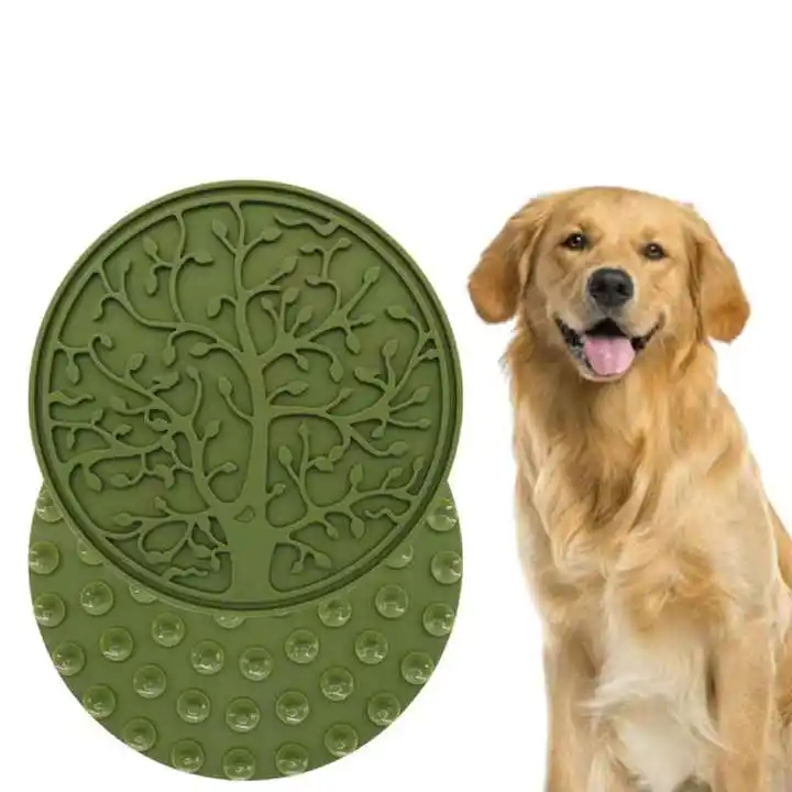 7 colors Tree Pattern Slow Feeding Licking Mat Customized LOGO Wholesale Food Grade silicone pad feeder for Cats & Dog