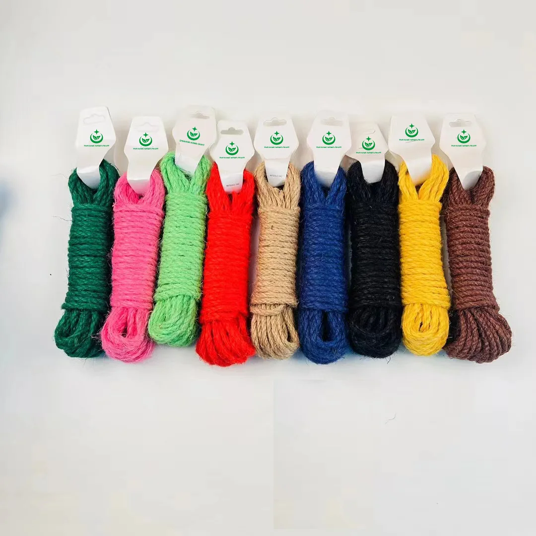 wholesale natural raw jute rope high tensile strength with 3 strands natural color twisted jute bulk jute twine