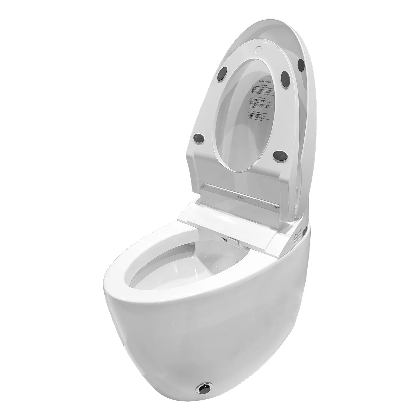 
Chinese Factory Modern Automatic Bidet Toilet One Piece Intelligent Roughing-in Soft Closing Cover Auto Flushing Smart Toilet 