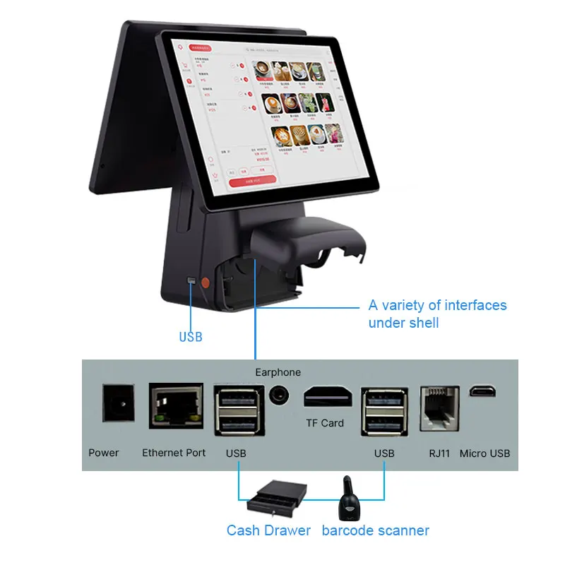 Поддержка ODM OEM сервис i3 POS система кассовый аппарат Epos все в одном Розничные решения