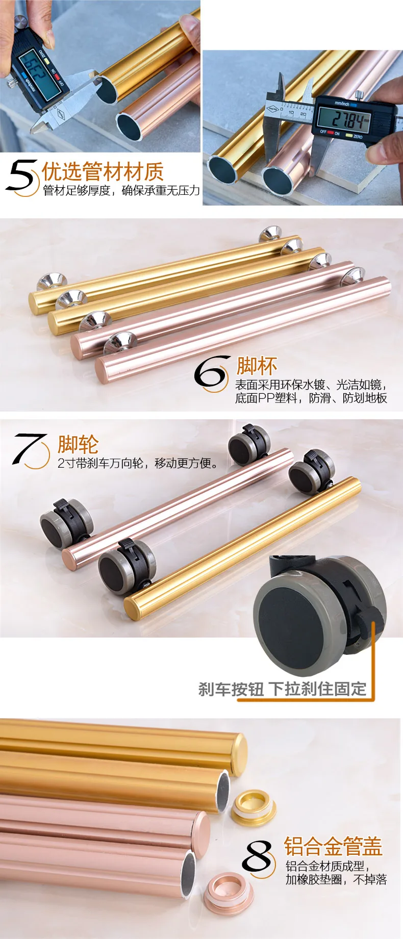 Fashionable 2mm Thick Industrial Grade Metal Garment Rack for Clothing Store Display for Commercial Use in Shops