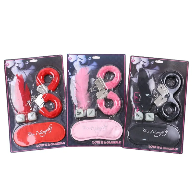 Sexy mask Dice Set Blindfolded Flirting Feathers Stick Plush Sex Handcuffs Paddle Whip for Adult Game