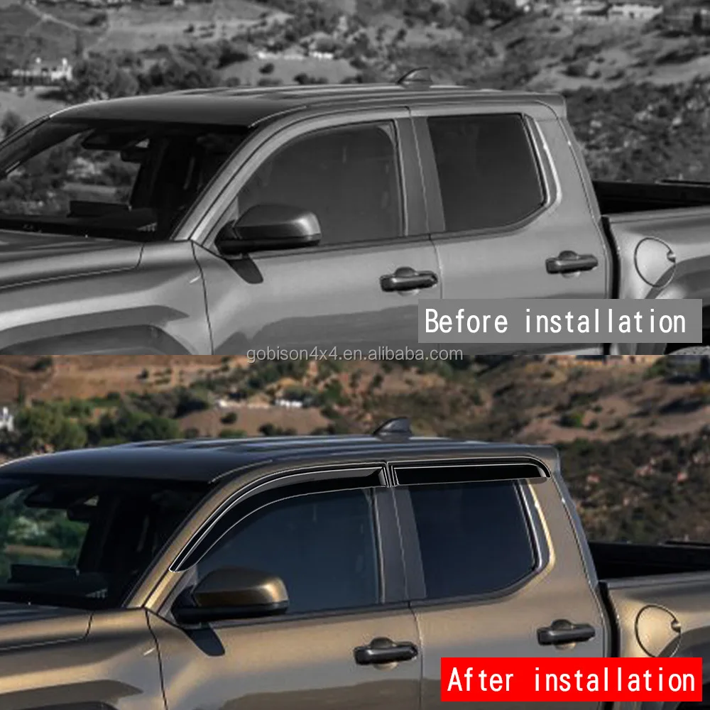 Gobison Other Exterior Parts WINDOW DEFLECTOR SUN VISOR RAIN GUARD For Toyota Tacoma 2024 External Accessories