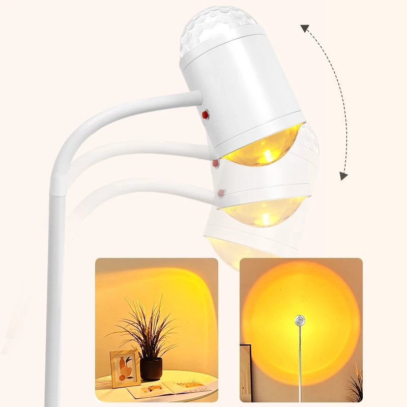 Dynamic water ripple inner nightlight with RGB remote control Crystal acrylic led table lamp projector sunset light 16 colors