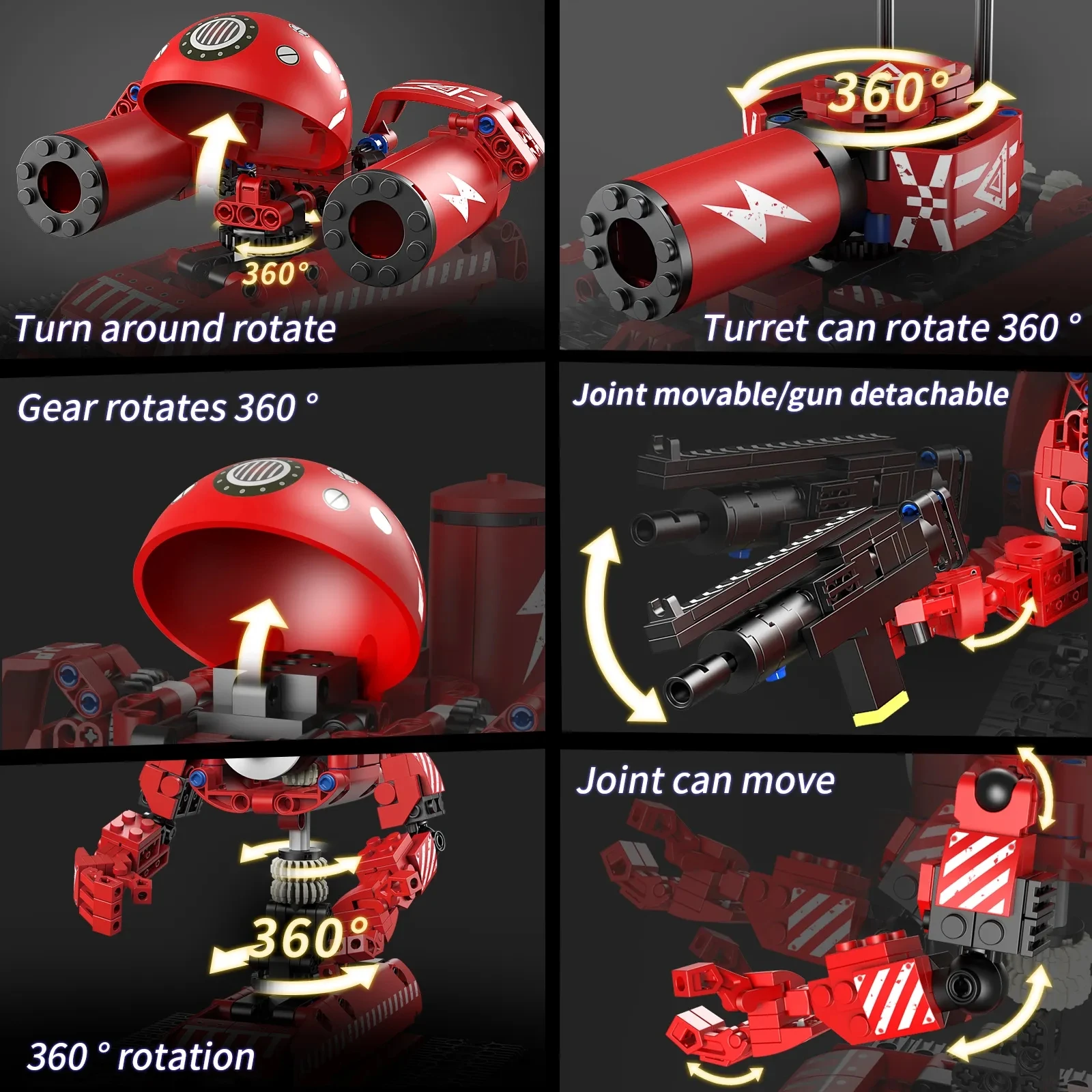 5 in 1 2.4G  STEM educational app programming diy assembly remote control robotic bricks toy robot building block sets