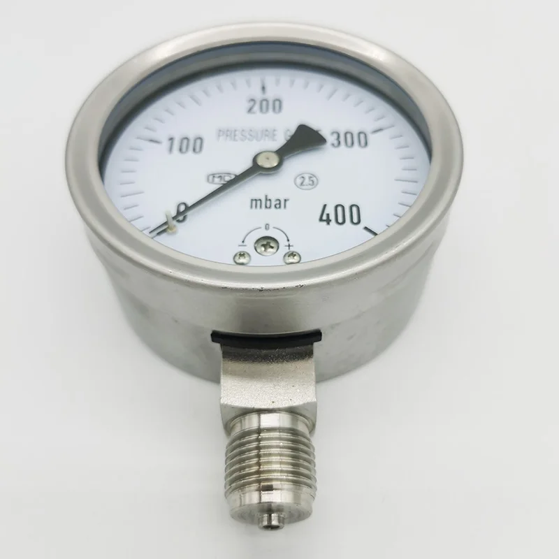 Pressure monitor gauge PG-100 Stainless steel 400mbar range pressure manometer SS gauge