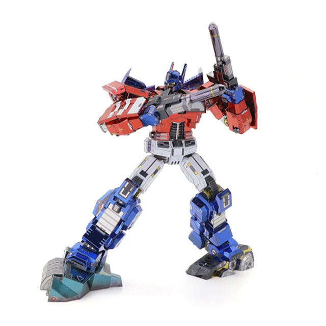 Comic Version  Transformers Optimus Prime 3D Metal Puzzle DIY Assemble Model Toys