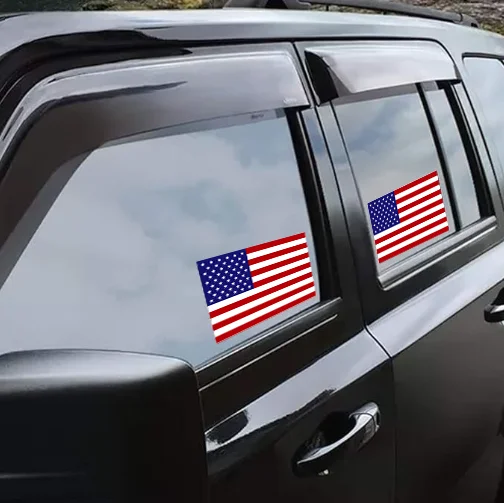 American Flag 5*3 inches Decal Durable waterproof decal Patriotic Vinyl Classic Flag Sticker for Vehicles
