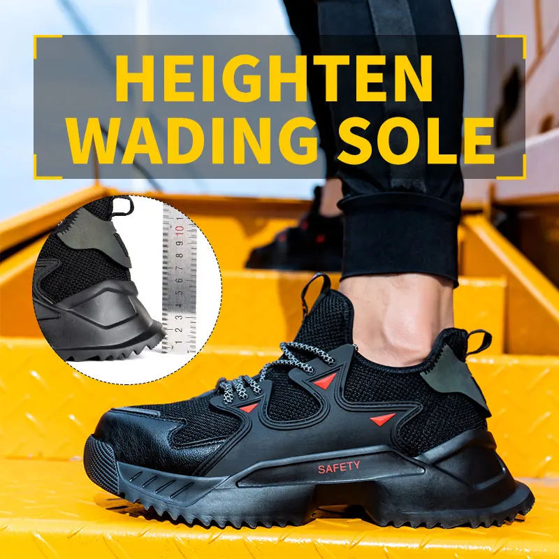 High Quality Breathable Work Industrial Steel Toe Light Weight Sport Mesh Men Brand Road Mate Safety Shoes