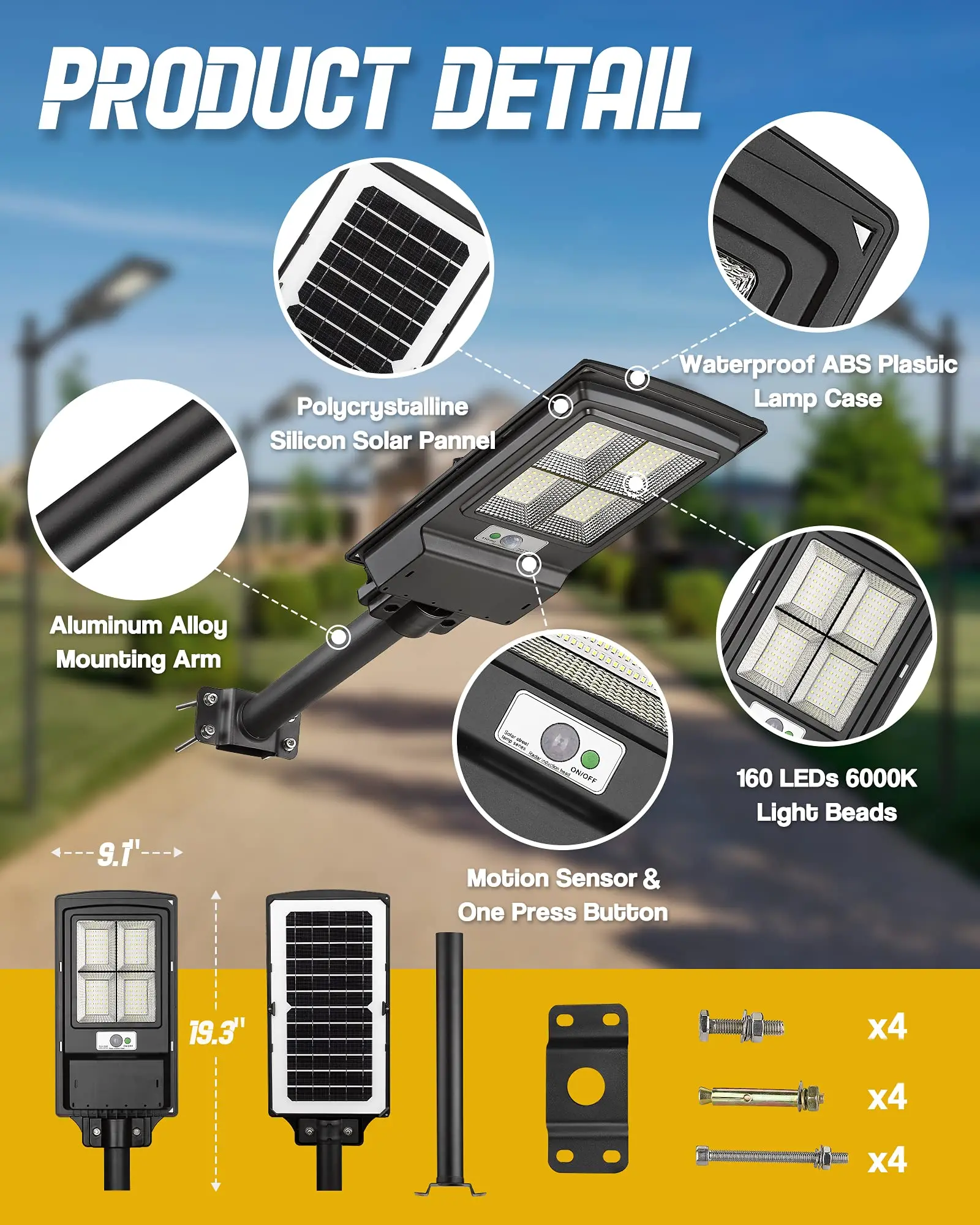Factory Hot Sale ROAD Led Outdoor Solar Street Light