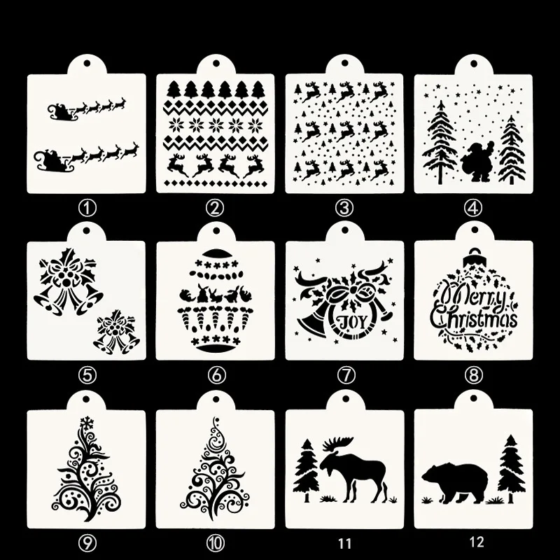 
Custom Christmas Stencils Journal Template Painting Stencil for DIY Projects 