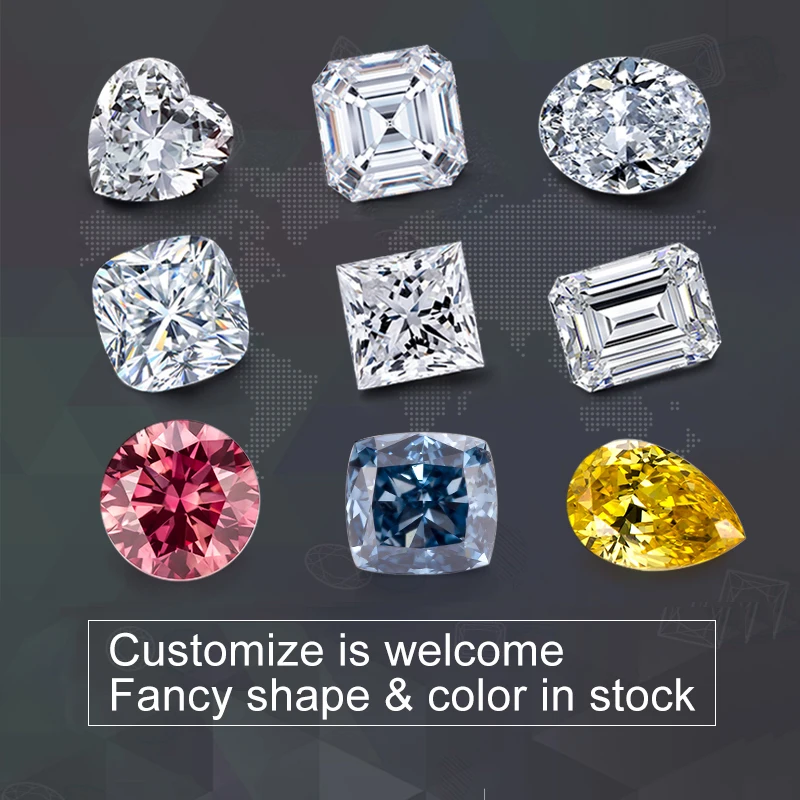 Lab Grown Diamond 0.8-2.7mm Synthetic Diamonds Melee Def Vvs VS SI Wholesale  Lab Created HPHT CVD Polish Diamond 1 Carat Price