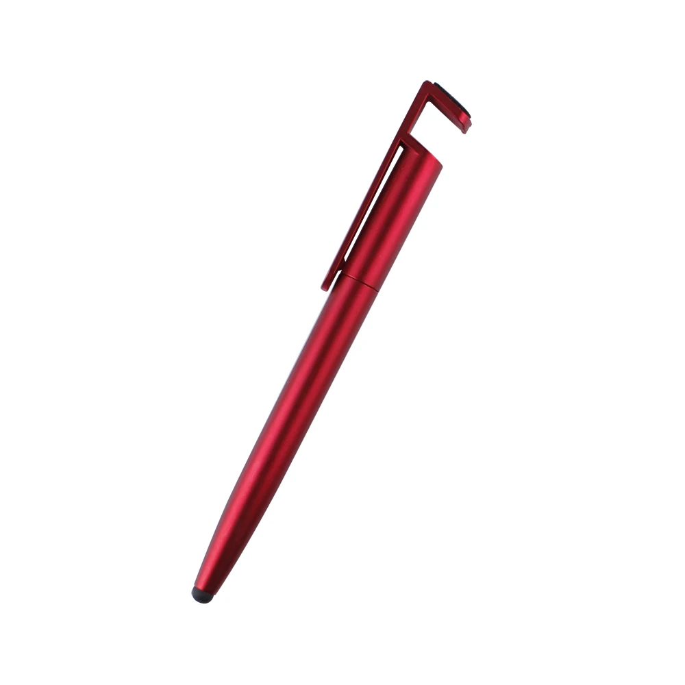 Custom Logo Smart Phone Stand Holder with Touch Screen Stylus Pen Plastic Ballpoint Pens for Advertising