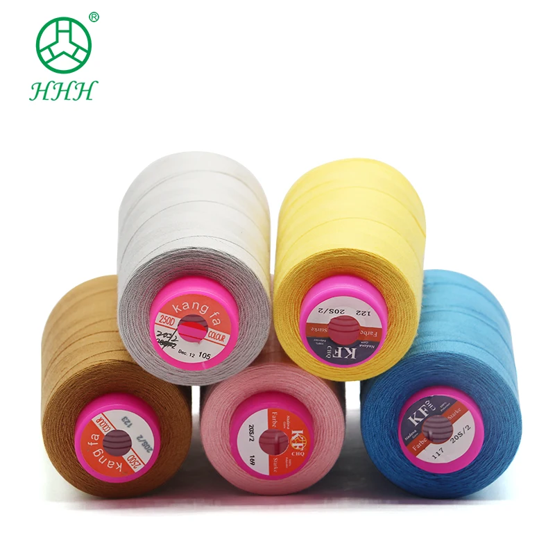 Kangfa High Quality Tex 30 Tex 60 Tex 80 20/2 20/3 40/2 Spun Polyester Sewing Thread for clothes cotton thread