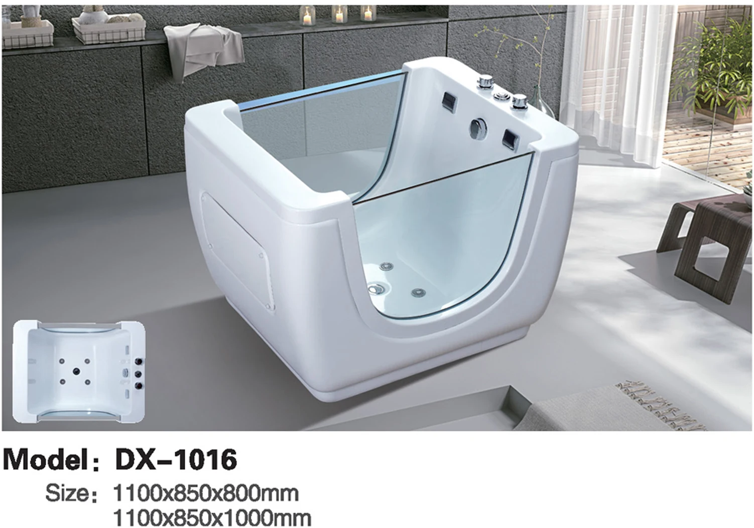 Elegant Quality Pure Acrylic Freestanding Bath Tub Soaking Bathtub Special Design Bathtub for Kids DX1015