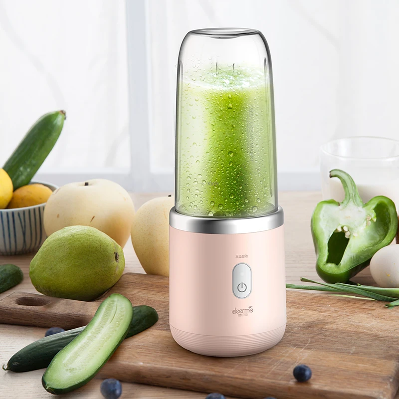 Hot sale factory direct Deerma Portable 2 In 1 Cordless Juicer Blender with 400ml Capacity for Outdoor