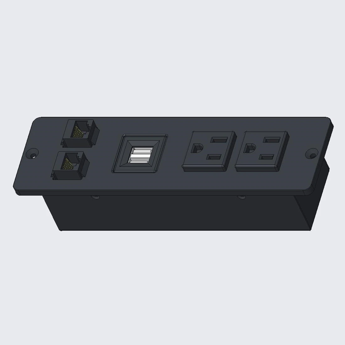 American USB power supply furniture socket / desk power supply and USB charging socket with RJ45 and RJ11