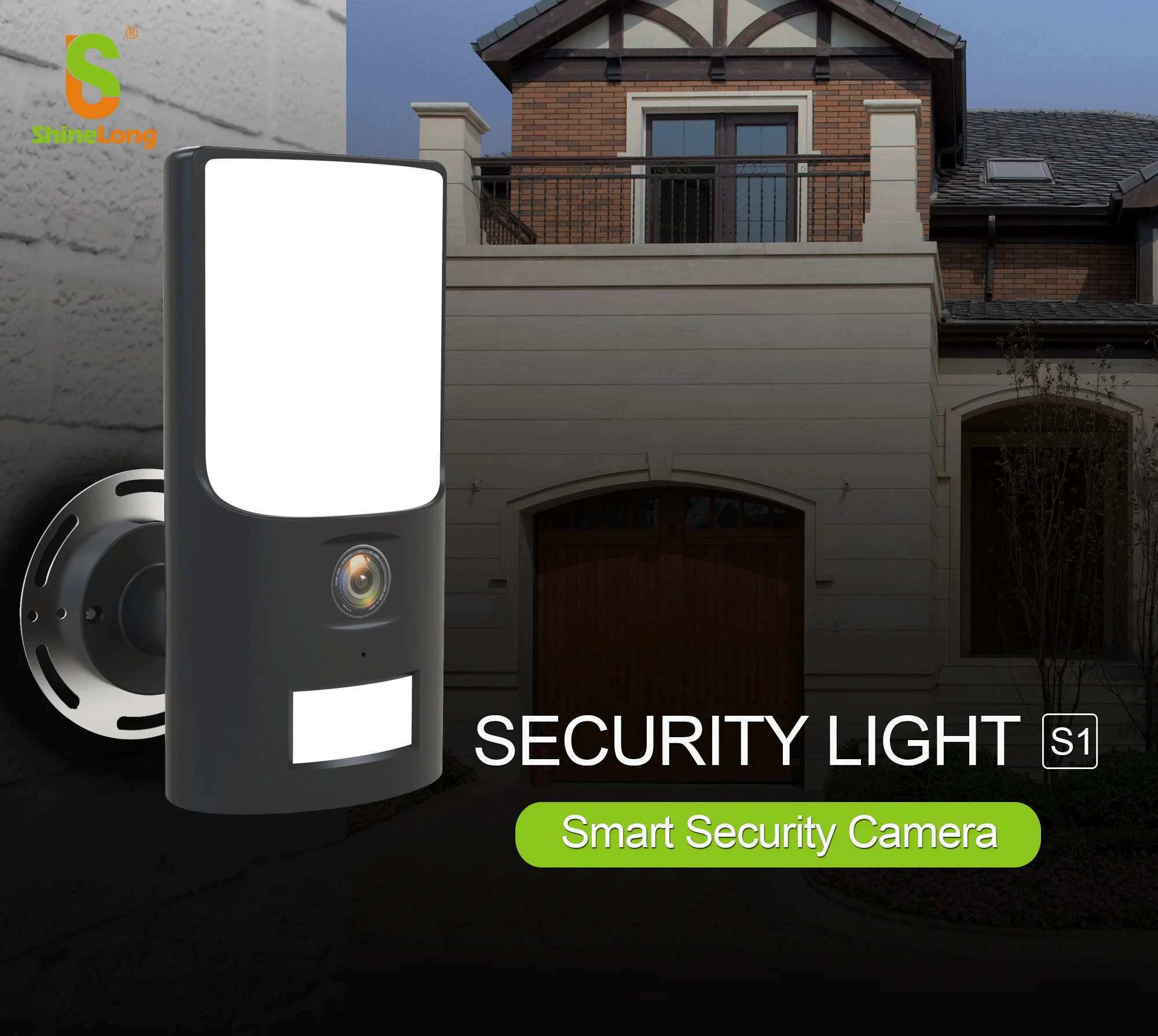 ShineLong LED Garden lighting 12W wifi camera Security light CCTV IP65 waterproof light for home living
