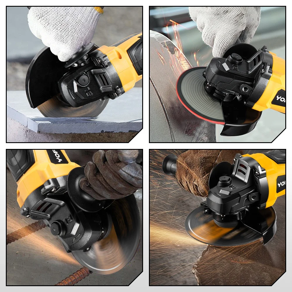 Brushless Angle Grinder 21V 10000Rpm 3 Gears Variable M14 Cordless Electric Impact Grinding Tool For Makita 18V Battery