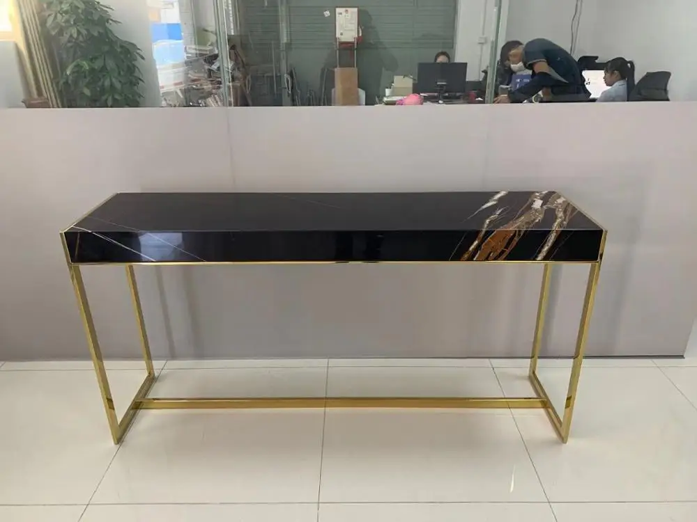 Luxury modern sahara marble console table